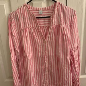 Pink and white striped Old Navy blouse